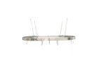 Modern Ceiling-Mounted Stainless Steel Oval Hanging Pot Rack