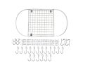 Modern Ceiling-Mounted Stainless Steel Oval Hanging Pot Rack