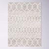 9 Ft x 12 Ft Hand Woven Wool Blend Grey Beige Ivory Persian Style Area Rug