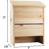Outdoor Solid Cedar Wood Bat House – Holds Up to 75 Bats