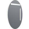 Oval Frameless 36 Inch Beveled Wall Mirror for Bathroom, Bedroom & Vanity