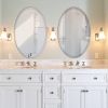 Oval 36 x 24 Inch Beveled Frameless Wall Mirror for Bathroom & Living Room
