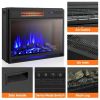 25-Inch Recessed Electric Fireplace Heater with 3 Flame Colors