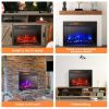 25-Inch Recessed Electric Fireplace Heater with 3 Flame Colors