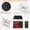 25-Inch Recessed Electric Fireplace Heater with 3 Flame Colors