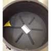 Round Steel Outdoor Fire Pit with Cover and Poker in Bronze