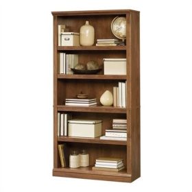 5 Shelf Bookcase in Medium Brown Oak Finish