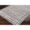 8 Ft x 10 Ft Grey Ivory Chevron Stripe Geometric Boho Style Area Rug