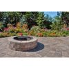 Round Concrete Block Stone Fire Pit Kit with Cooking Grill Grate