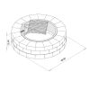Round Concrete Block Stone Fire Pit Kit with Cooking Grill Grate