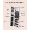 White Jewelry Cabinet Armoire with Freestanding Rotating Mirror
