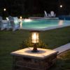 Outdoor Pole Base Wall Mount Solar LED Light Yard Path Lighting 100 Lumens