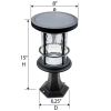 Outdoor Pole Base Wall Mount Solar LED Light Yard Path Lighting 100 Lumens