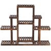 Modern Farmhouse 6 Tier Wooden Bookcase Plant Stand Shelving Unit