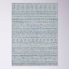 8 x 10 ft Blue & Grey Chevron Indoor/Outdoor Area Rug