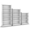 White 4 Shelf Bookcase with 2 Adjustable Shelves