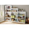 White 4 Shelf Bookcase with 2 Adjustable Shelves