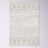 6 Ft x 9 Ft Hand Woven Wool Blend Grey Beige Ivory Persian Style Area Rug