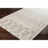 6 Ft x 9 Ft Hand Woven Wool Blend Grey Beige Ivory Persian Style Area Rug