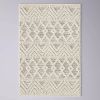 2 Ft x 3 Ft Hand Woven Wool Blend Grey Beige Ivory Persian Style Area Rug