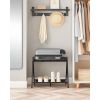 Bamboo Luggage Rack in Brown Wood Finish with Bottom Shelf