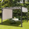 Modern 10 x 10 Ft Heavy-Duty Metal Frame Pergola Gazebo with Beige Canopy