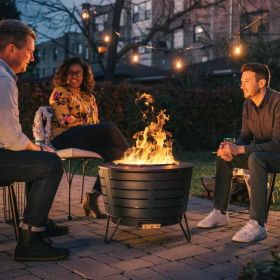Outdoor Wood Burning Stainless Steel Smokeless Fire Pit with Cover