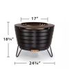 Outdoor Wood Burning Stainless Steel Smokeless Fire Pit with Cover