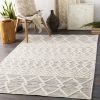 3 Ft x 5 Ft Hand Woven Wool Blend Grey Beige Ivory Persian Style Area Rug