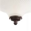 Round 11 Inch Bronze Finish Ceiling Light with Frosted Glass Shade Flush Mount