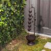 Rustic Bronze Hanging Cups Water Fountain for Patio & Garden