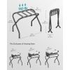Set of 2 Grey Metal Folding Luggage Racks for Guest Rooms