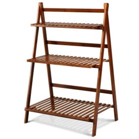 Farmhouse 3-Tier Folding Plant Stand & Planter Shelving Unit