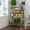 Farmhouse 3-Tier Folding Plant Stand & Planter Shelving Unit