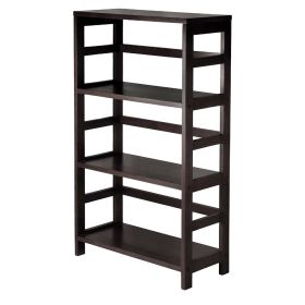 3 Shelf Wooden Shelving Unit Bookcase in Espresso Finish