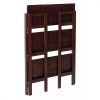 3 Shelf Stackable Folding Bookcase in Distressed Walnut Finish