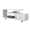 White Modern TV Stand - Fits up to 60-inch Flat Screen