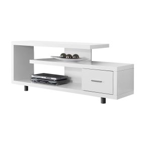 White Modern TV Stand - Fits up to 60-inch Flat Screen