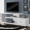 White Modern TV Stand - Fits up to 60-inch Flat Screen