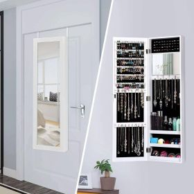 White Jewelry Organizer with Full Length Mirror