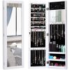 White Jewelry Organizer with Full Length Mirror