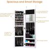 White Jewelry Organizer with Full Length Mirror