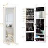 White Jewelry Organizer with Full Length Mirror