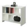 White 2 Shelf Modern Bookcase Console Table