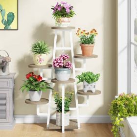 Modern Industrial White Metal Multi-Tier Indoor Plant Stand