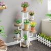 Modern Industrial White Metal Multi-Tier Indoor Plant Stand