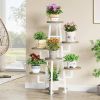 Modern Industrial White Metal Multi-Tier Indoor Plant Stand