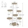 Modern Industrial White Metal Multi-Tier Indoor Plant Stand