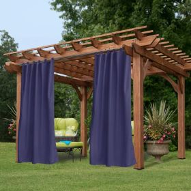 Navy Luxurious Woolen Outdoor Curtain (Option: 50inch120inch)