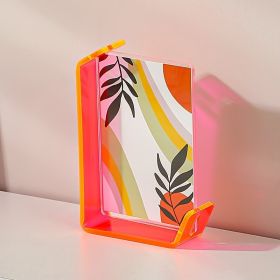 4x6" Colorful Acrylic Photo Frame Box (Option: Fluorescent yellow-4x6 Inch)
